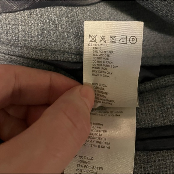 Reiss Men’s Light Blue Wool Elliot Blazer Medium - Picture 7 of 12